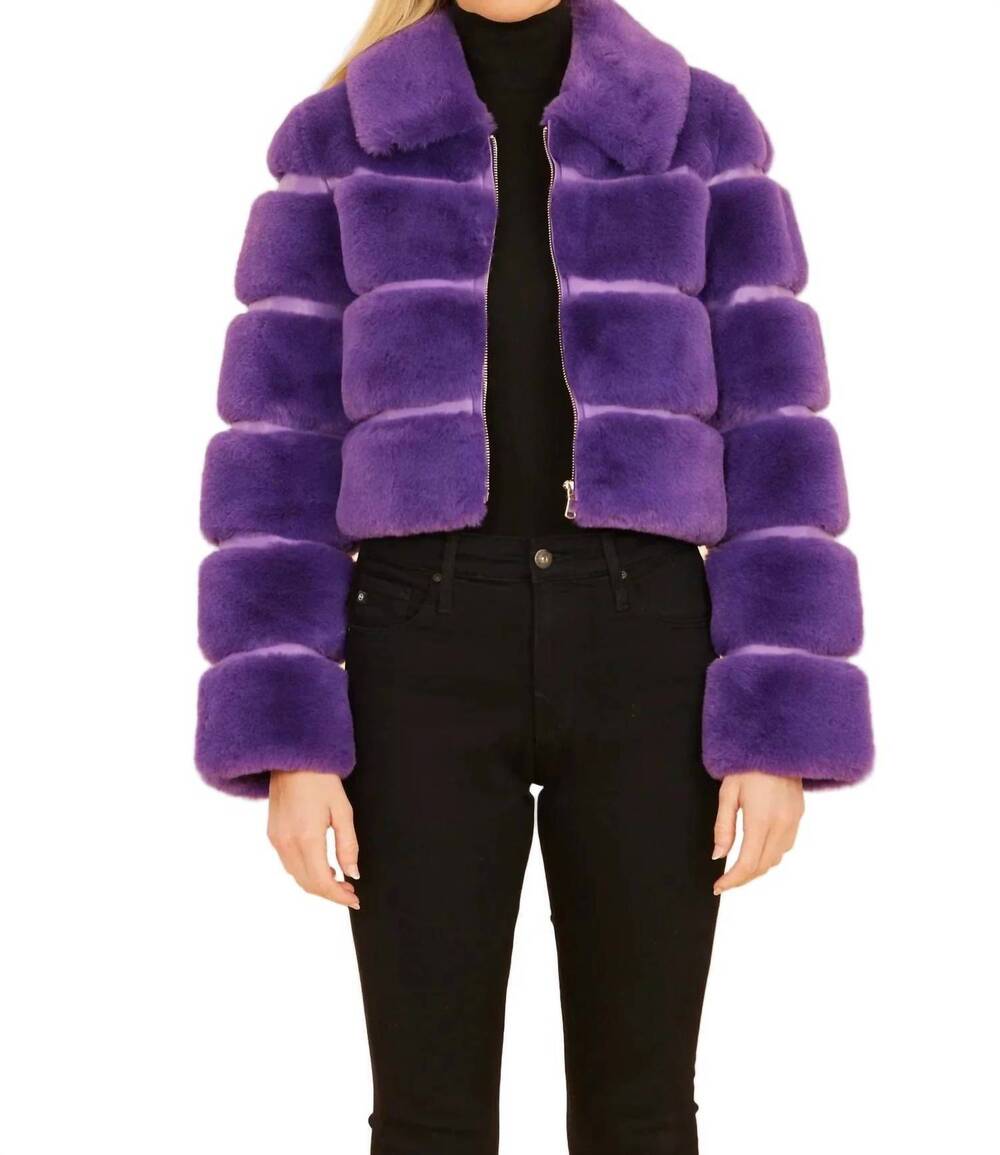 NEW DOLCE CABO fleur zip up jacket in purple